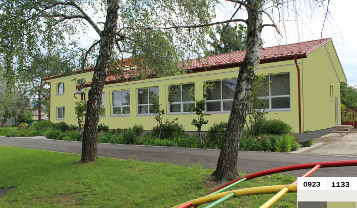 Rekonštrukcia budovy obecného úradu a materskej školy - fasáda 2023